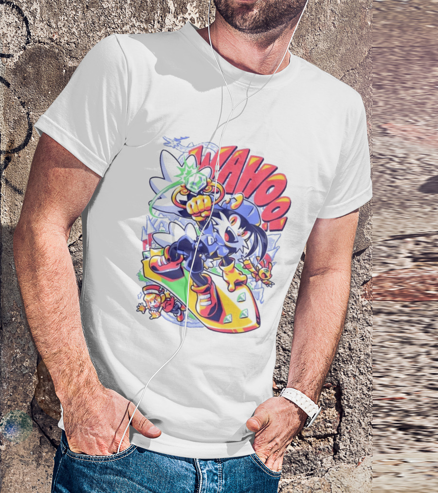 Fangamer Klonoa Wahoo Vintage Style Snowboarding Adventure T-Shirt