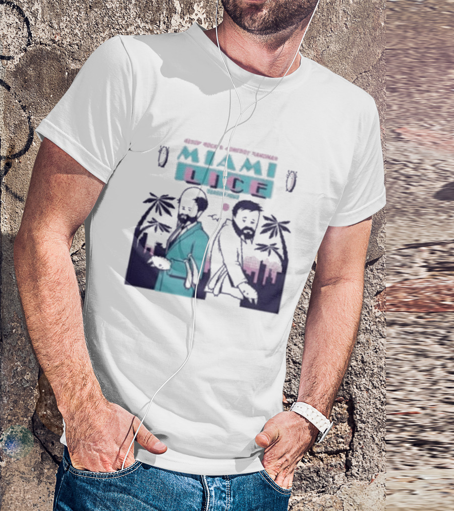 Aesop Rock Homeboy Sandman Miami Lice Retro Palm Trees 80s T-Shirt