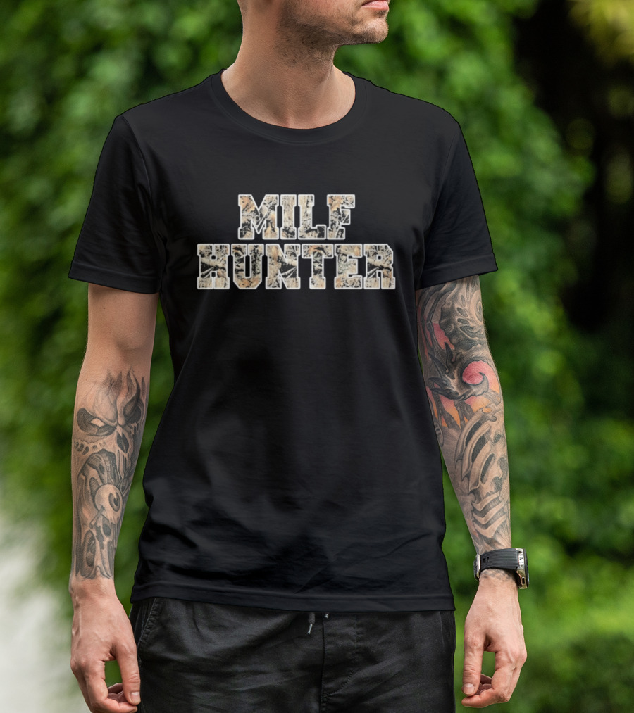 MILF Hunter Camo Print T-Shirt