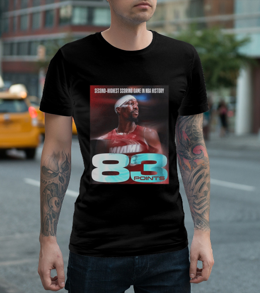 Miami 83 Points Bam Adebayo Second Highest Scoring Game In NBA History T-Shirt