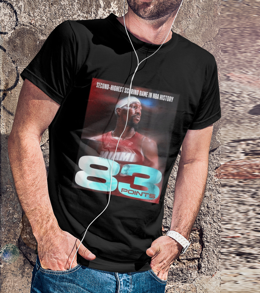 Miami 83 Points Bam Adebayo Second Highest Scoring Game In NBA History T-Shirt