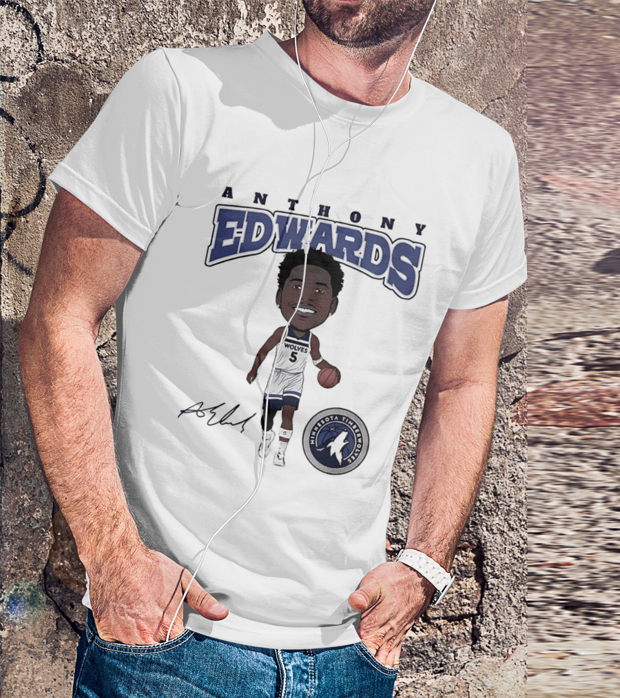 Anthony Edwards Minnesota Timberwolves NBA Hardwood Comic T-Shirt