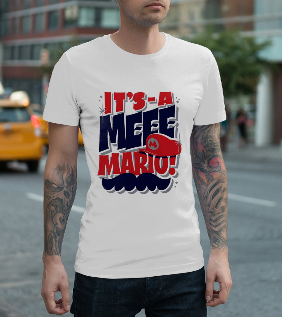It's A Meee Mario M Moustache Cap T-Shirt