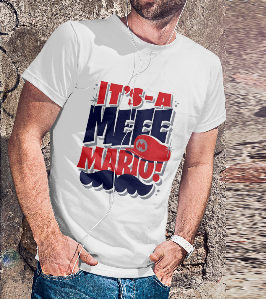 It's A Meee Mario M Moustache Cap T-Shirt