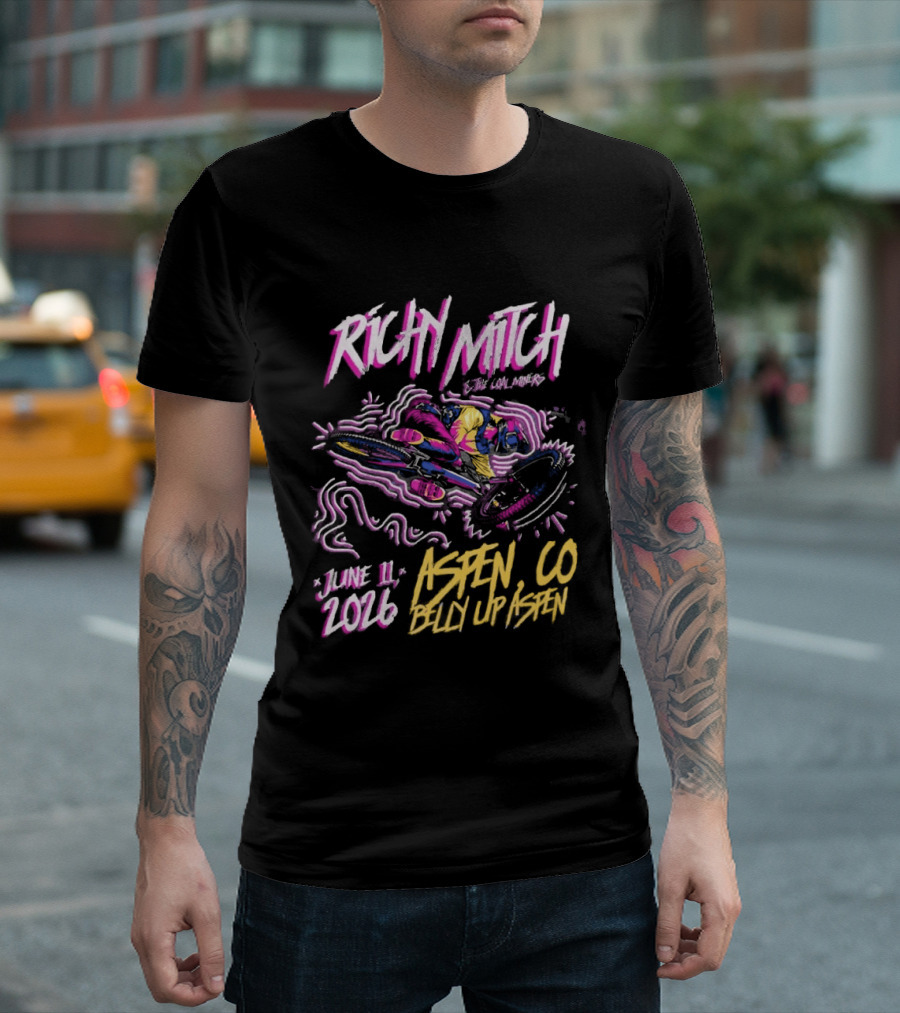 Richy Mitch And The Coal Miners June 11 2026 Aspen CO Belly Up Venue Event T-Shirt