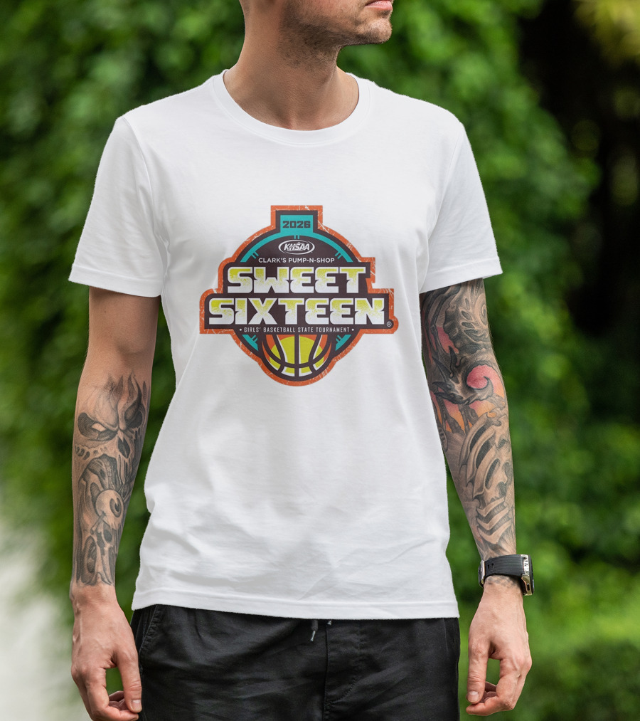 Clark's Pump N Shop Sweet Sixteen 2026 KHSAA Girls Basketball State Tournament T-Shirt