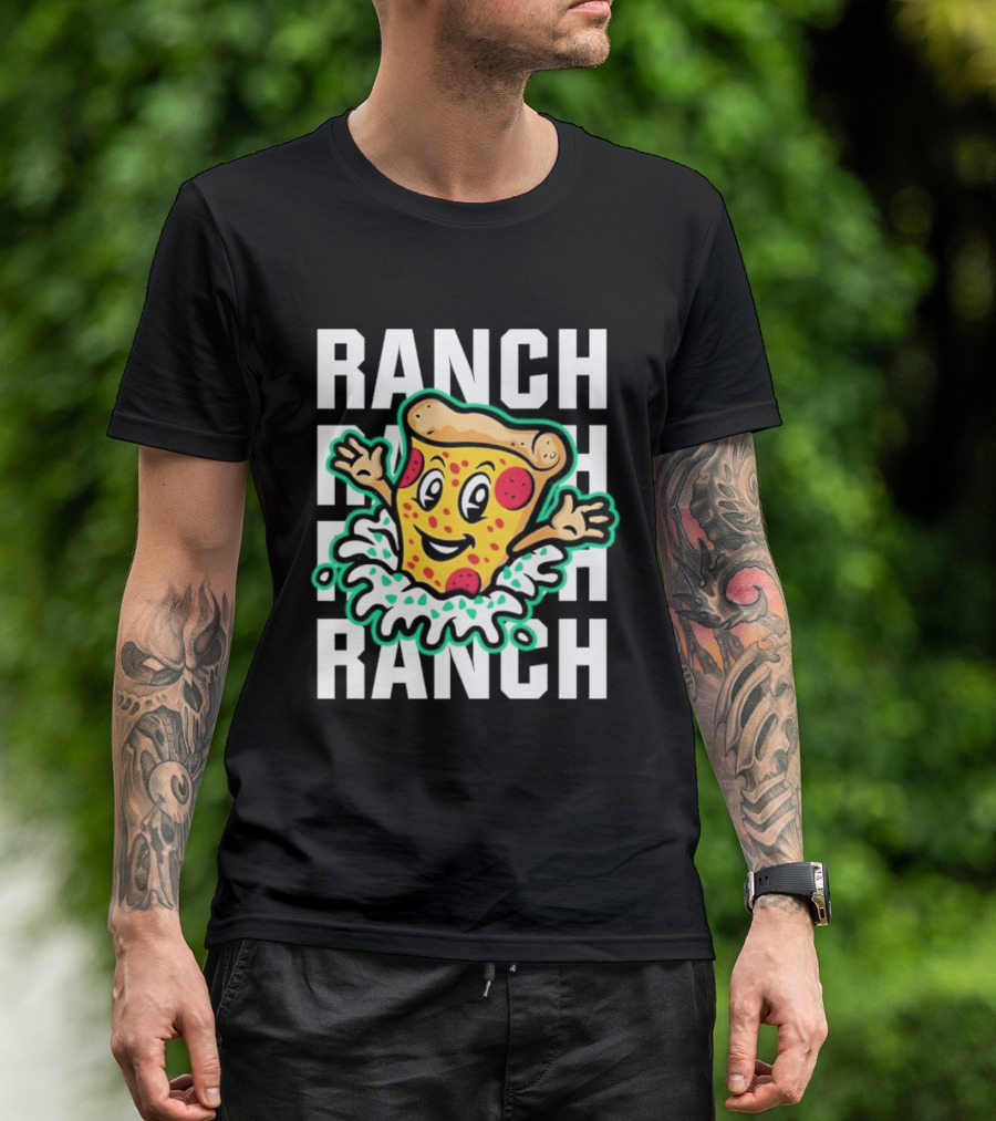 Tulsa Ranch Dippers Pizza With Ranch Splash T-Shirt