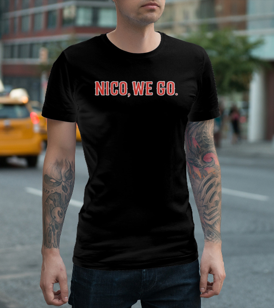 Nico We Go Bold Lettering Red T-Shirt