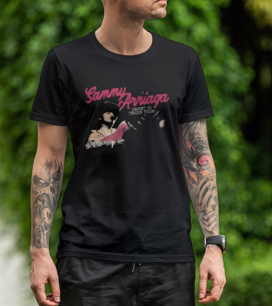 Sammy Arriaga Heart In Texas Tour Cowboy Boot Desert Scene T-Shirt