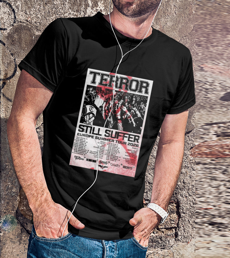 TERROR Still Suffer Europe Summer Tour 2026 With Stick To Your Guns And The Ghost Inside T-Shirt