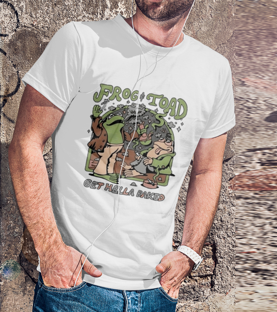 Frog And Toad Get Hella Baked Smoke And Relax Scene T-Shirt