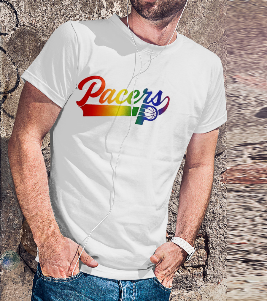 Indiana Pacers Pride Rainbow Game Night T-Shirt