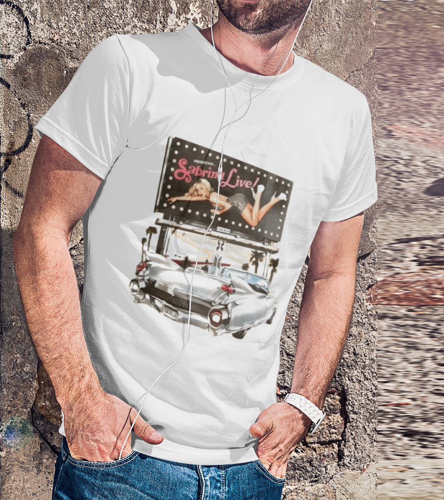 Presenting Sabrina Live Coachella Cadillac Billboard Vintage 50s T-Shirt