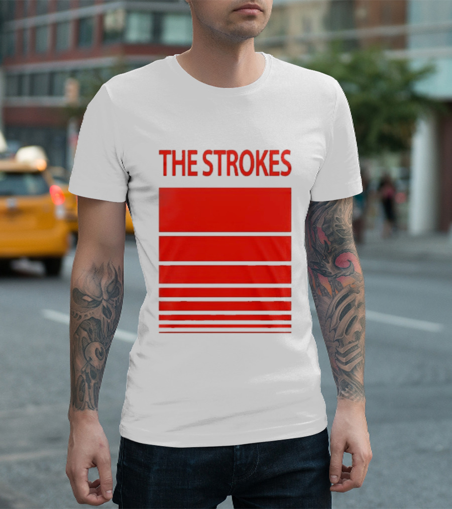 The Strokes 2026 Tour San Francisco Bold Red Stripes T-Shirt