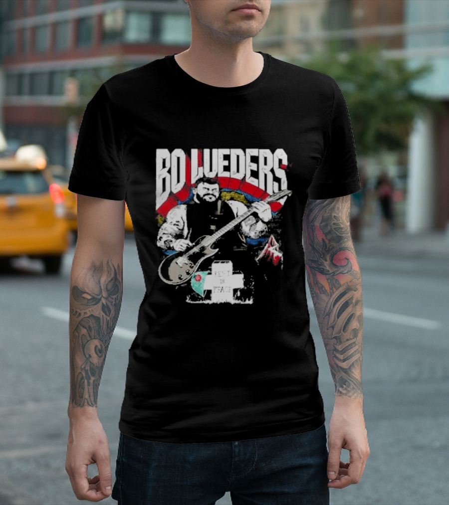Bo Lueders Guitar Tribute Edgemen Rest In Peace T-Shirt