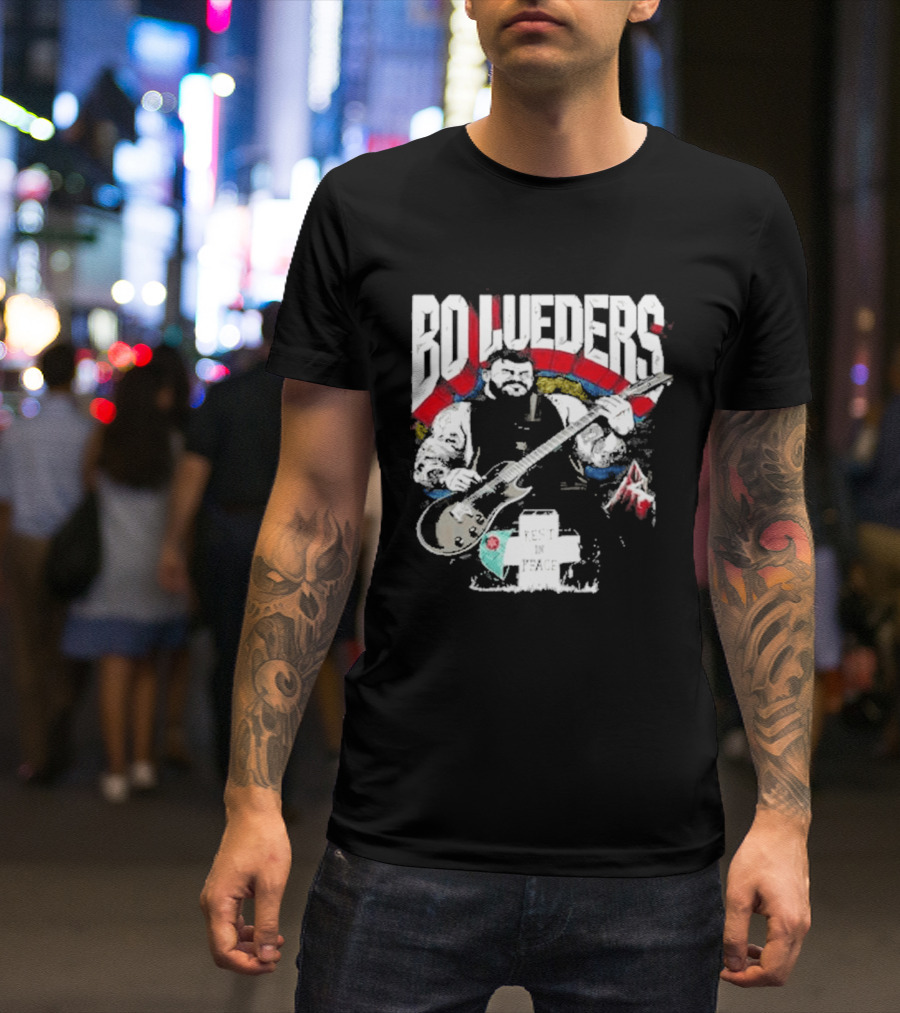 Bo Lueders Guitar Tribute Edgemen Rest In Peace T-Shirt