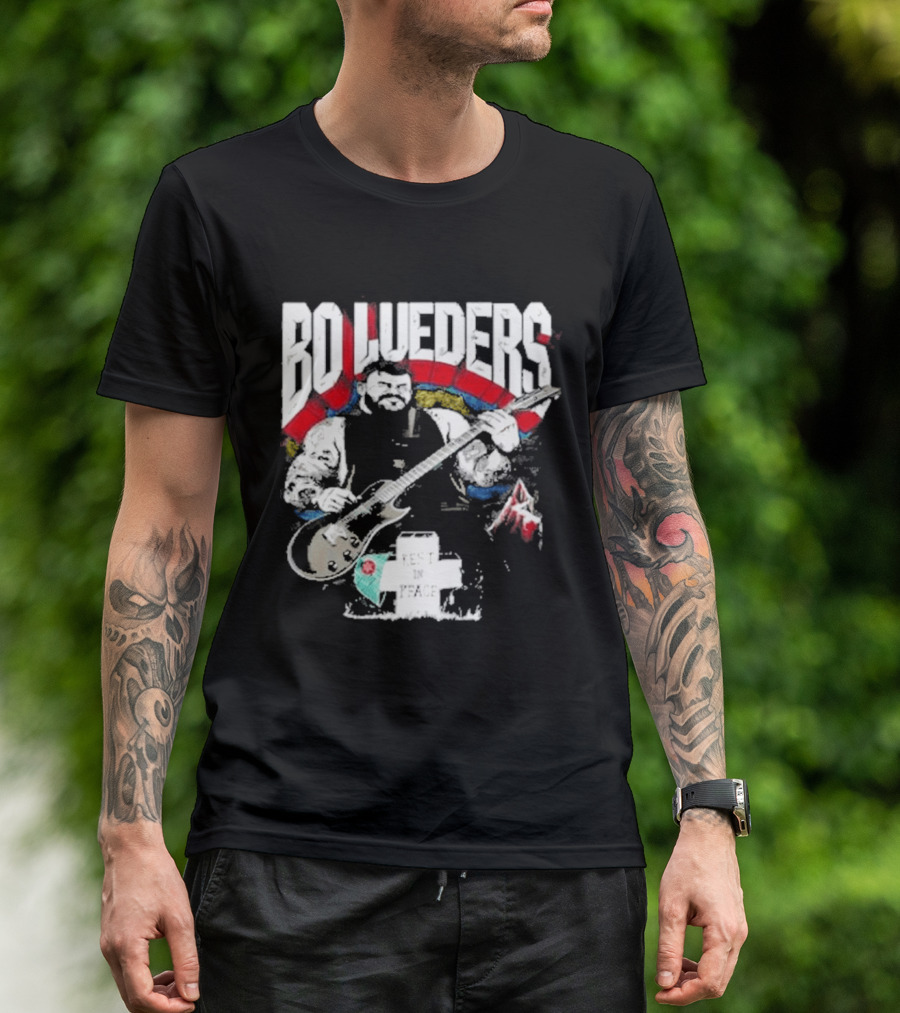 Bo Lueders Guitar Tribute Edgemen Rest In Peace T-Shirt