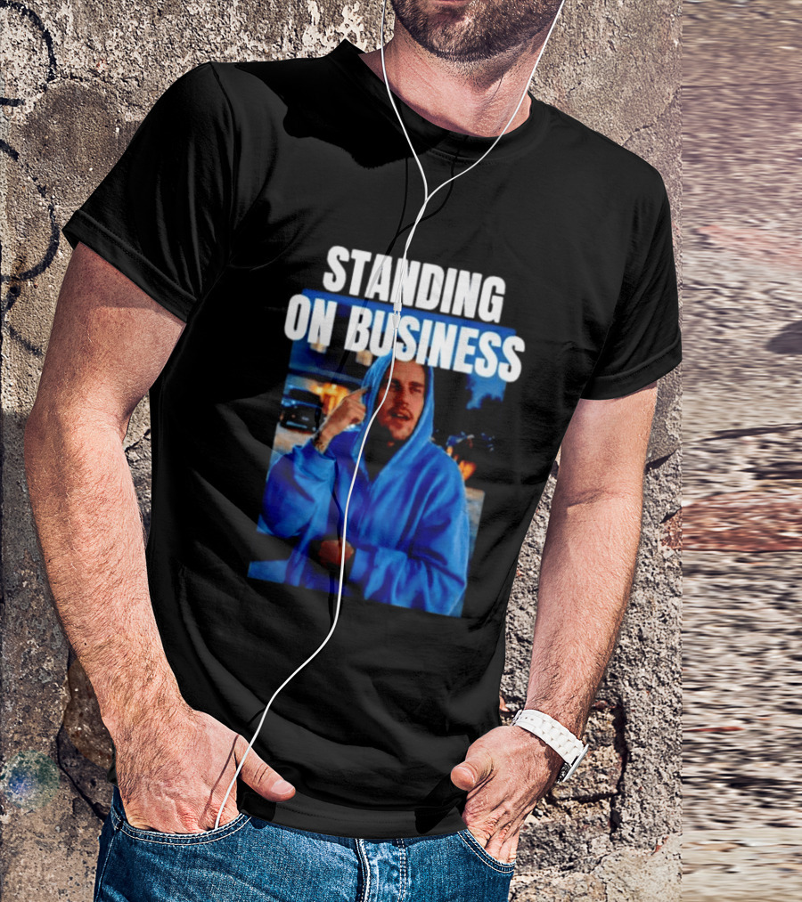 Standing On Business Blue Image T-Shirt