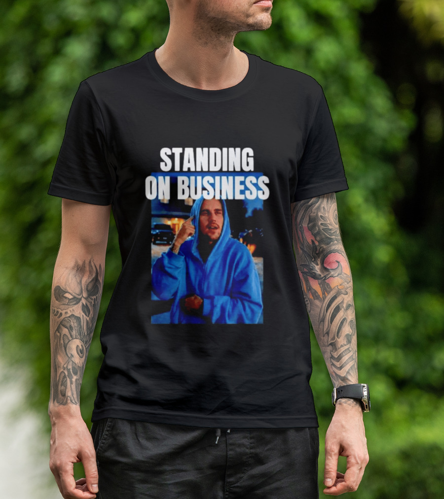 Standing On Business Blue Image T-Shirt