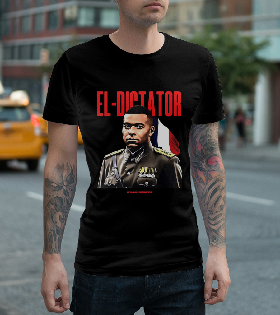 Kylian Mbappé El Dictator Military Uniform French Flag T-Shirt