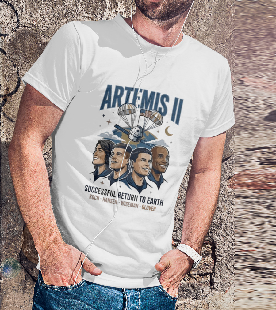 Artemis II Successful Return To Earth Koch Hansen Wiseman Glover T-Shirt