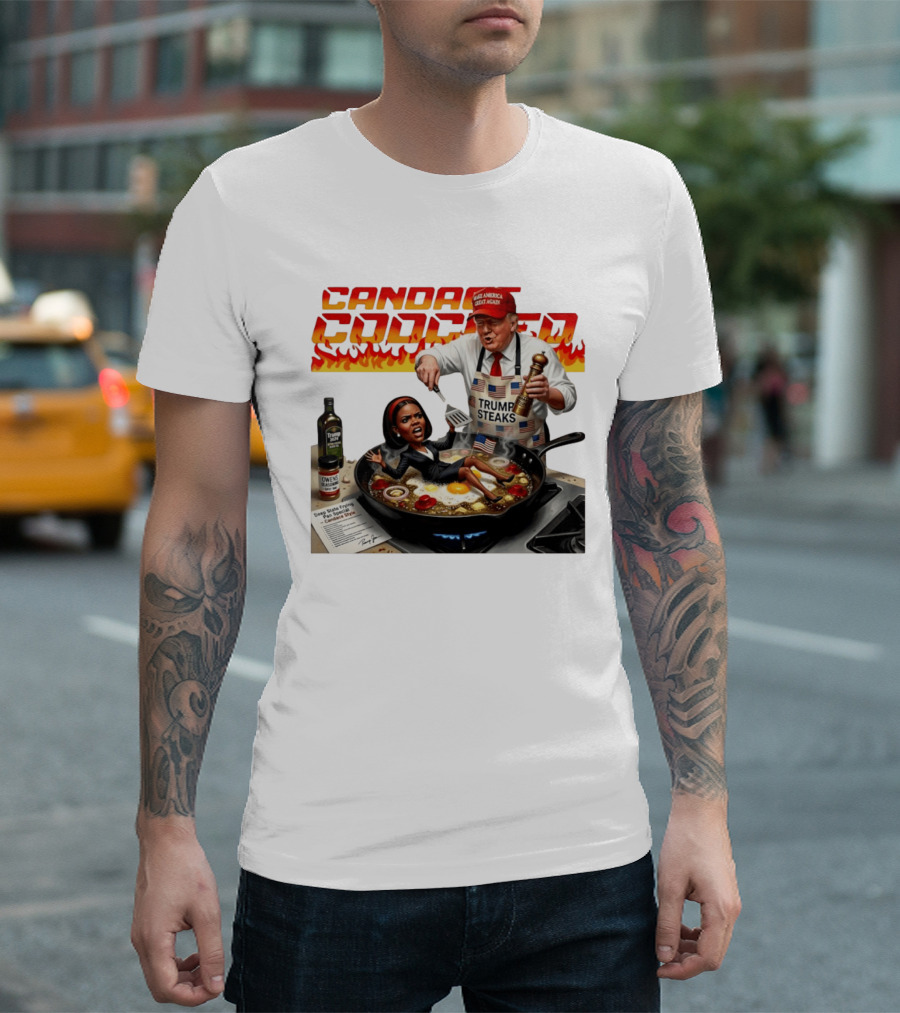 Candace Cooked Meme Trump Steaks Frying Pan Comedy T-Shirt