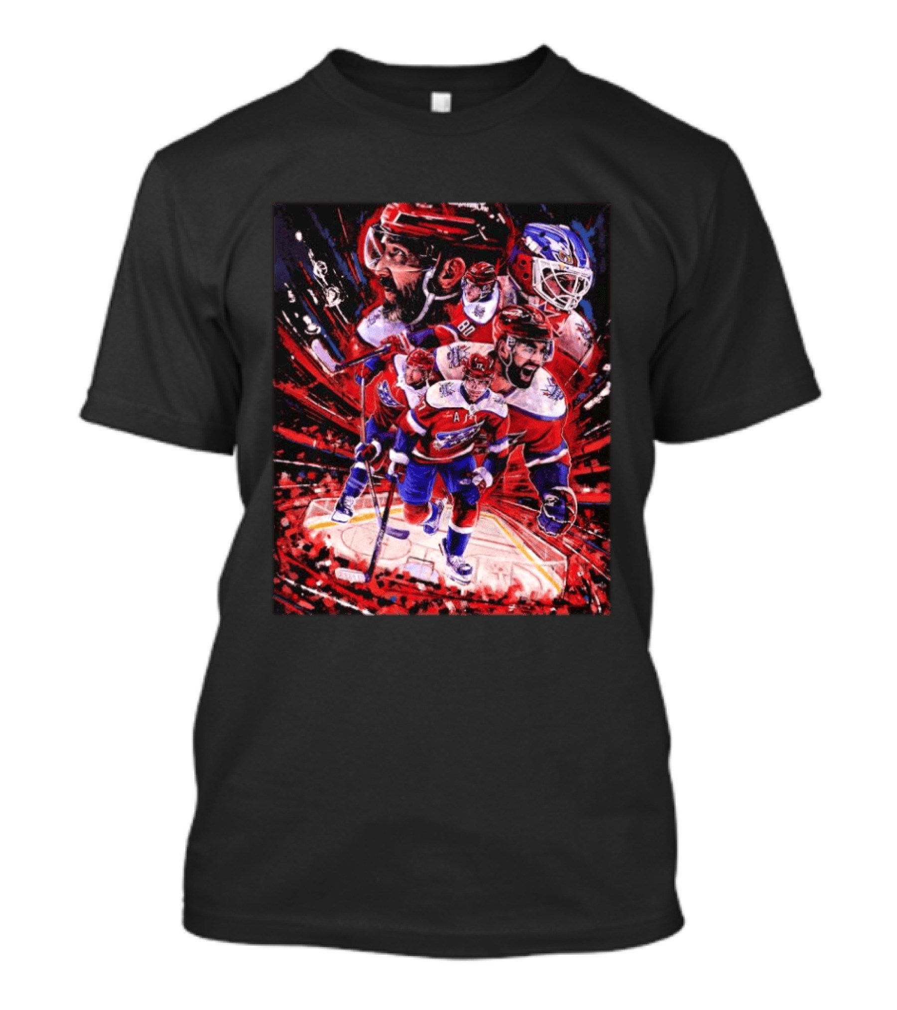 Washington Capitals Alex Ovechkin 2026 Hockey Team Players Montage T-Shirt