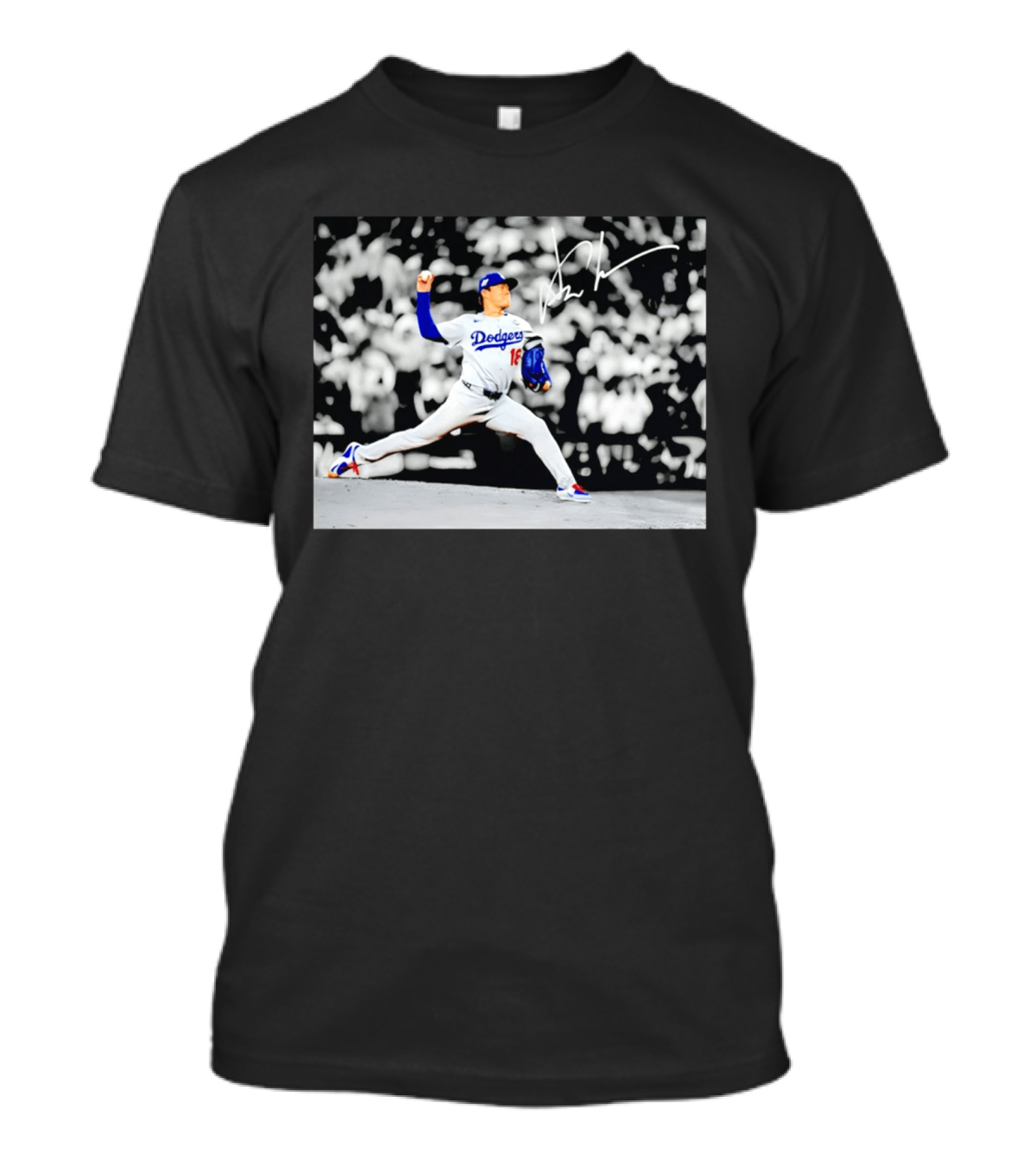 Yoshinobu Yamamoto Dodgers Pitching Action Los Angeles 2026 T-Shirt
