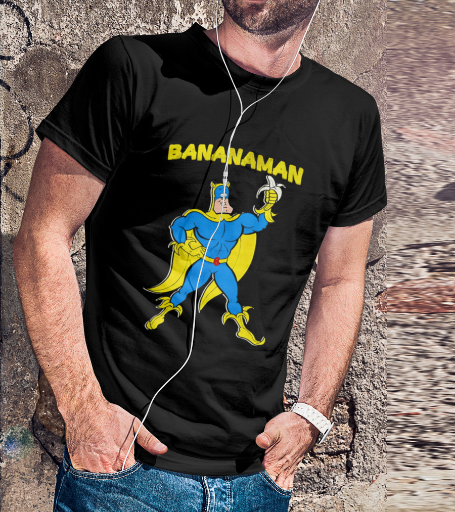 Bananaman Cartoon Superhero With Banana T-Shirt