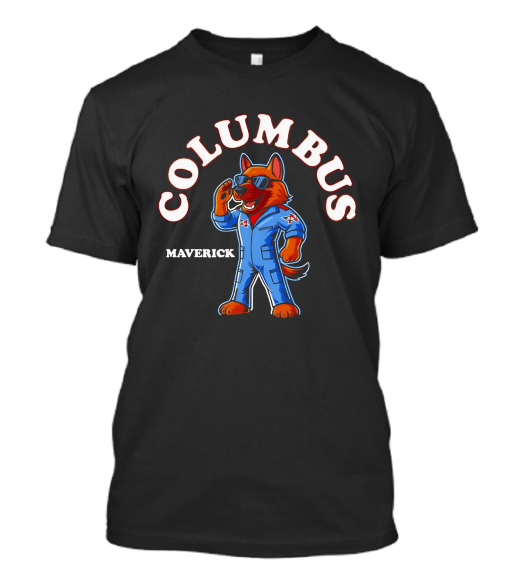 Columbus Maverick Aviator Wolf Mascot Pilot Jumpsuit 2026 T-Shirt