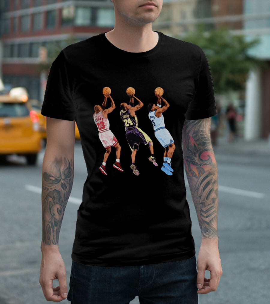 Fadeaway Jordan 23 Bryant 24 Edwards 5 Jump T-Shirt
