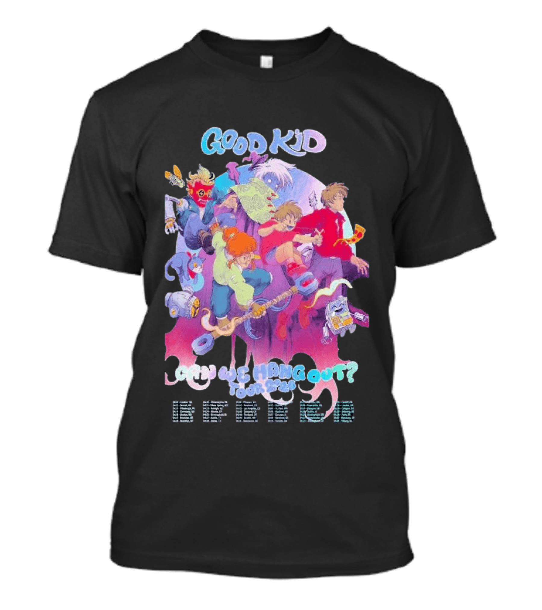 Good Kid Can We Hang Out 2026 Tour Animation Style Adventure T-Shirt