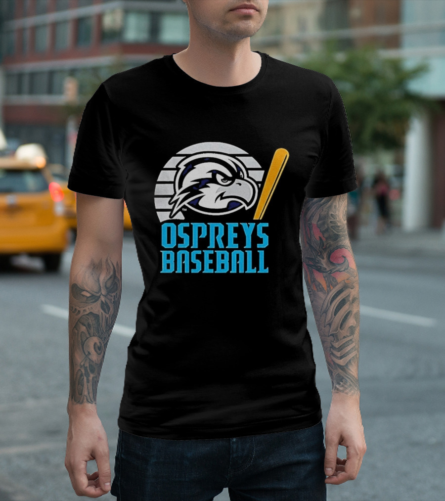 North Florida Ospreys Baseball Team Logo With Bat T-Shirt