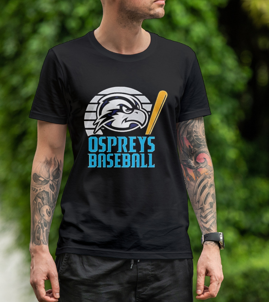 North Florida Ospreys Baseball Team Logo With Bat T-Shirt