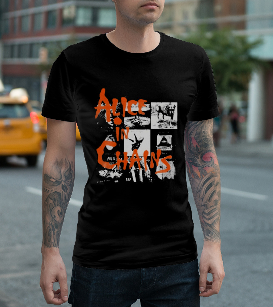 Alice In Chains Grunge Band Album Artwork Compilation T-Shirt