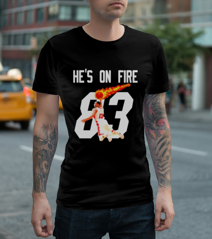 Bam Adebayo 83 Points He's On Fire Dunk Basketball T-Shirt
