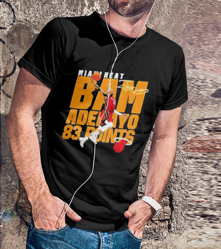 Miami Heat Bam Adebayo Slam Dunk 83 Points T-Shirt