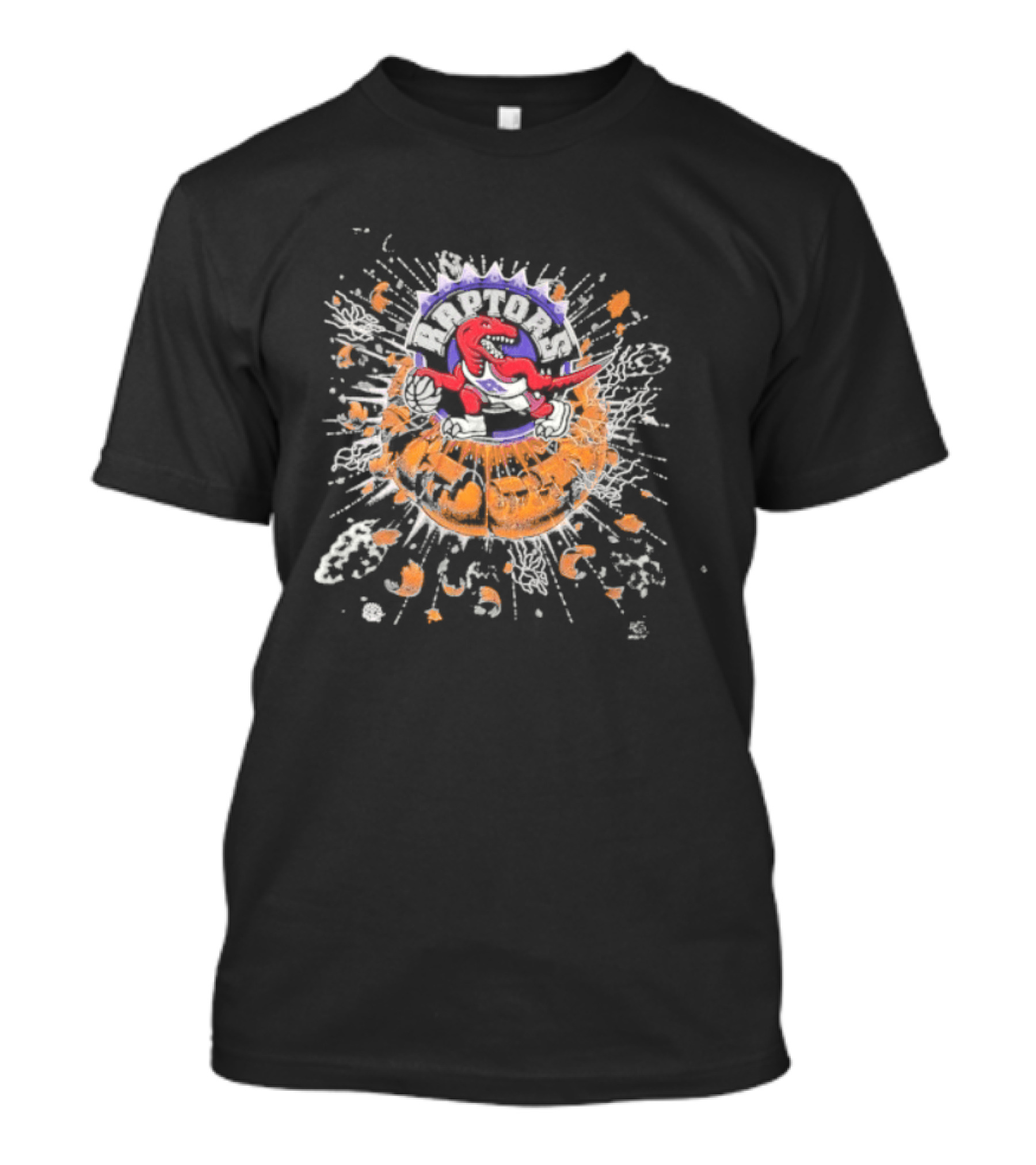 Toronto Raptors Splatter Exploding Basketball T-Shirt