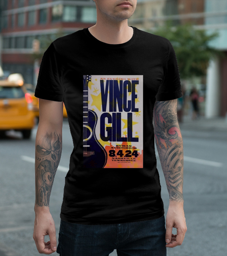 An Evening With Vince Gill Ryman Auditorium 8.4.24 Nashville Tennessee T-Shirt