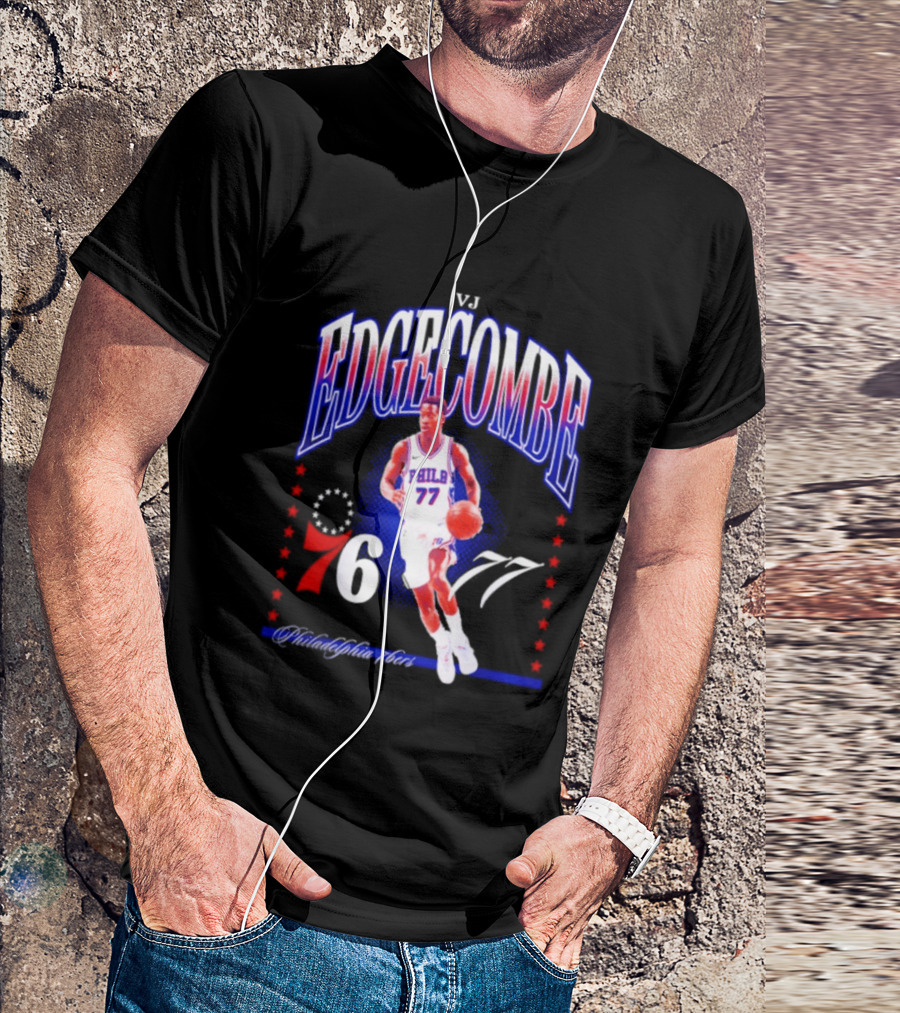 VJ Edgecombe Philadelphia 76ers 77 NBA Hype T-Shirt