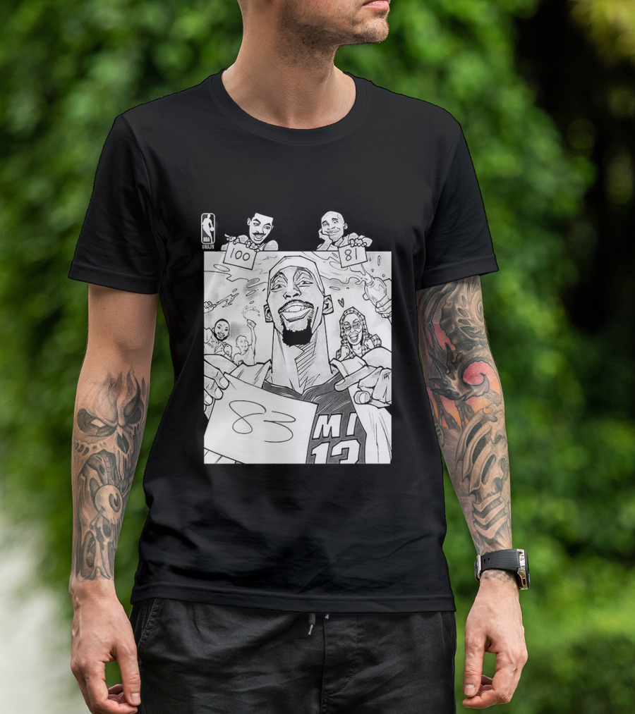 Bam Adebayo 83 Points Wilt Bam Kobe 2nd Highest Scoring Game NBA History Cartoon Miami 13 T-Shirt