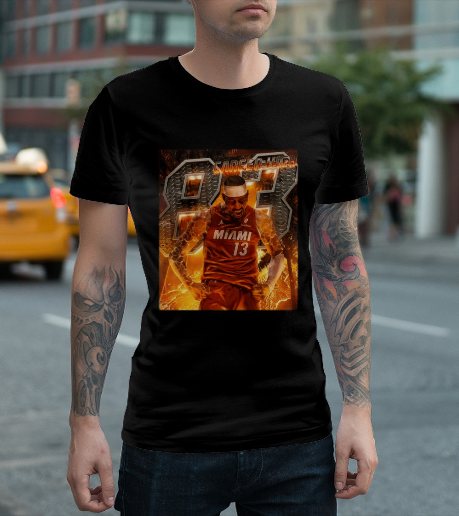 Carrer High 83 Miami Heat Bam Adebayo Goes Nuclear NBA Second Most Points T-Shirt