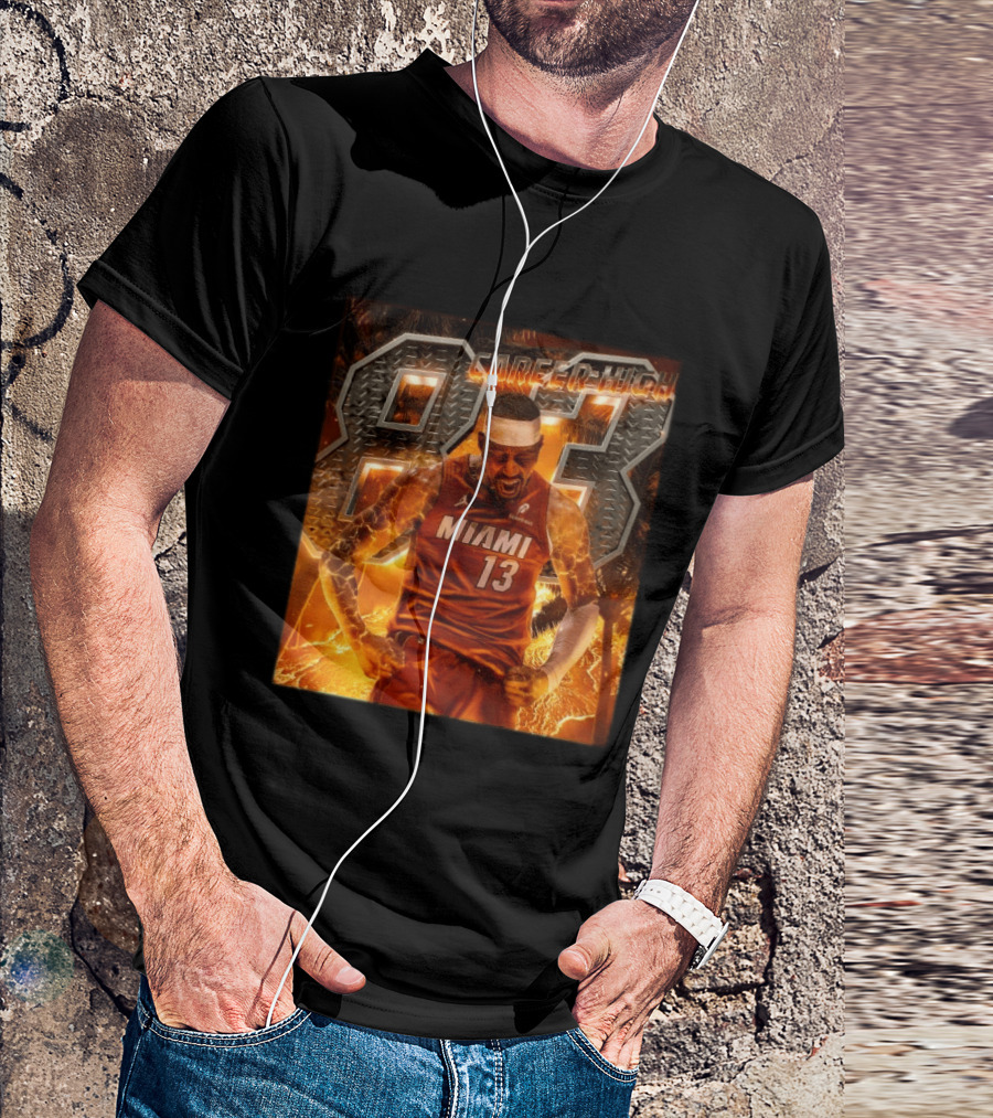 Carrer High 83 Miami Heat Bam Adebayo Goes Nuclear NBA Second Most Points T-Shirt