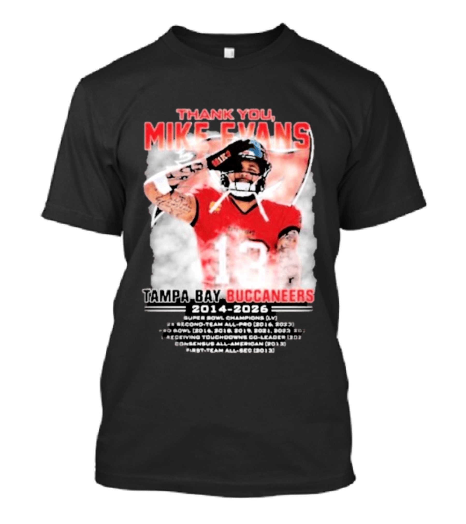 Mike Evans 13 Tampa Bay Buccaneers Thank You 2014 2026 T-Shirt