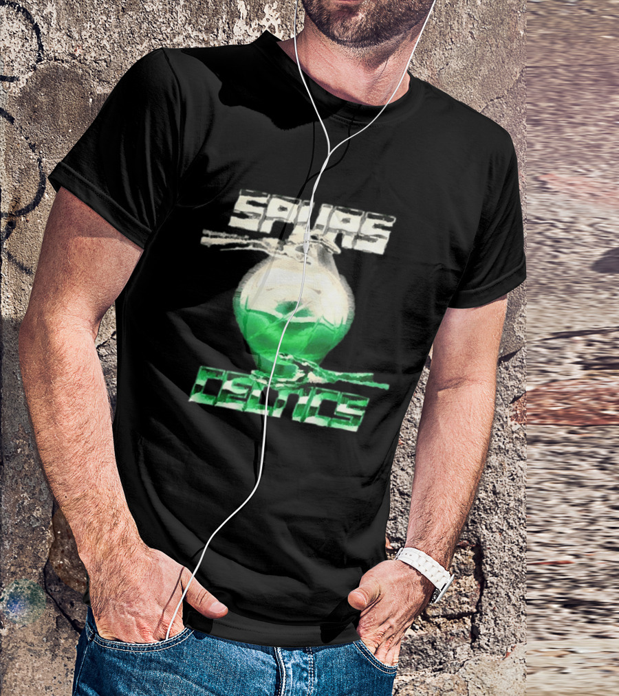 San Antonio Spurs Vs Boston Celtics NBA 2026 Glowing Basketball T-Shirt