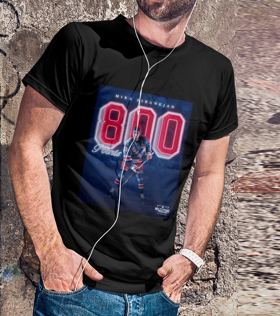 Mika Zibanejad 800 Points New York Rangers Milestone Moment T-Shirt