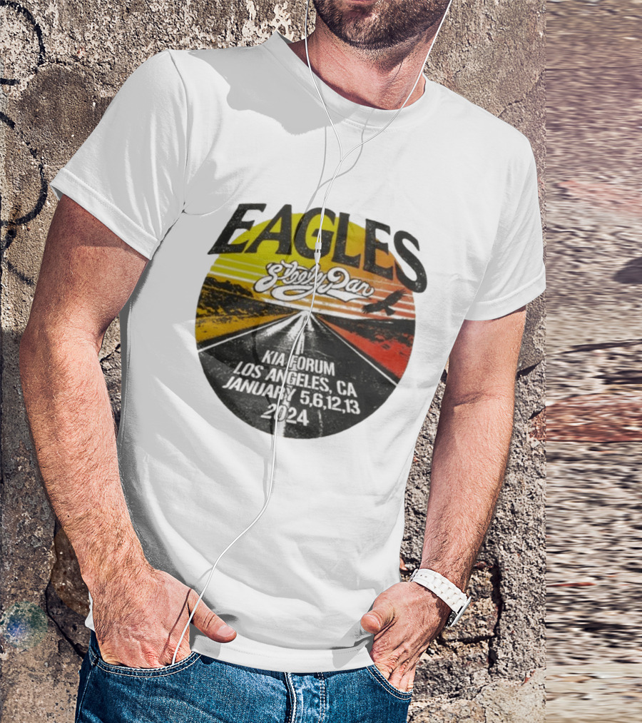 Eagles Steely Dan Kia Forum Los Angeles January 2024 Tour T-Shirt
