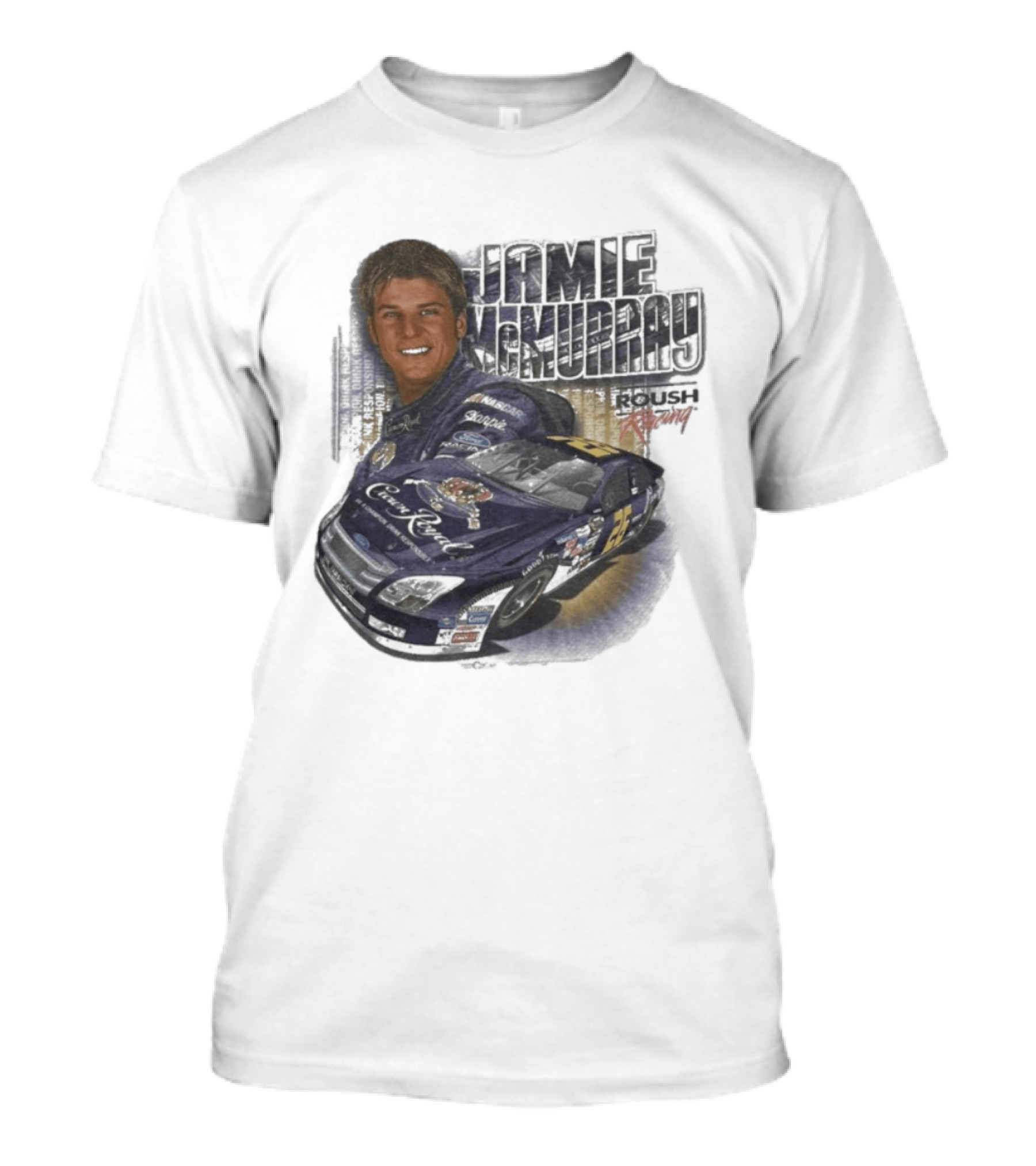 Jamie McMurray NASCAR Roush Racing Crown Royal Ford Car T-Shirt