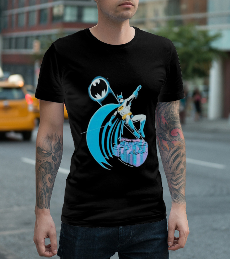 Wyco 1988 Batman DC Comics Retro Hero Gotham City Scene T-Shirt