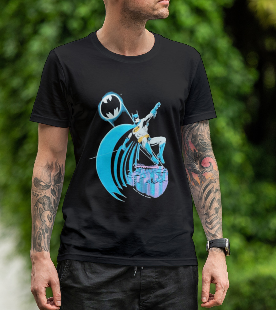 Wyco 1988 Batman DC Comics Retro Hero Gotham City Scene T-Shirt